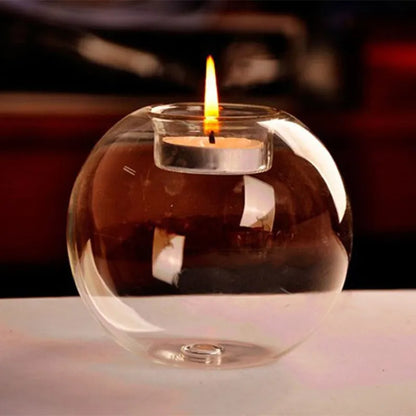 Hollow Glass Candle Holder